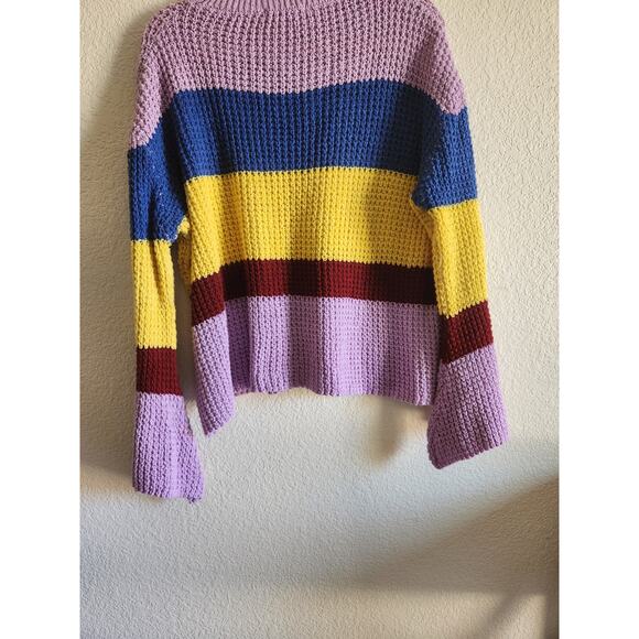 EcoWish Women's Knit Colorful Pullover Sweater S - Picture 2 of 7